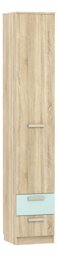 Акварель НМ 013.01-02 М1 Шкаф для белья с ящиками Кэнди/Дуб сонома, Дуб Сонома. Фото №1