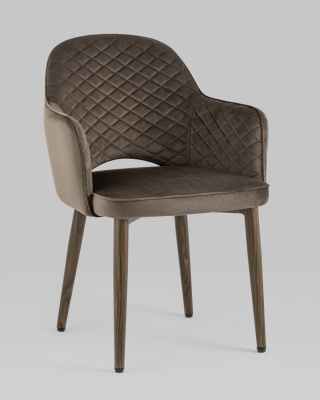 Стул Венера диамант велюр коричневый. Фото №3