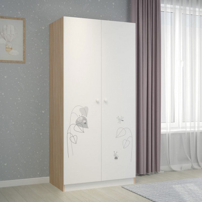 Шкаф платяной Polini kids French 1230 Amis, белый фото Шкаф платяной Polini kids French 1230 Amis, белый. Фото №4